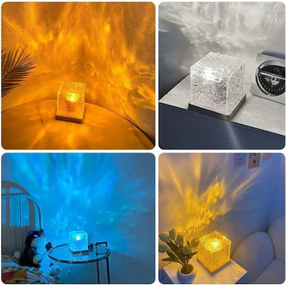 Color-Changing Water Ripple Effect Lamp (USB Connected)