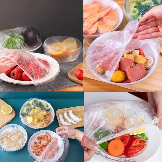 100Pcs Disposable Plastic food Wrap