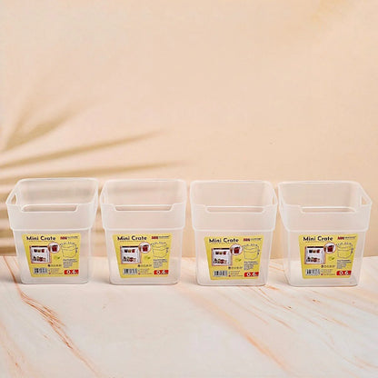 Pack Of 4 Plastic Mini Crate