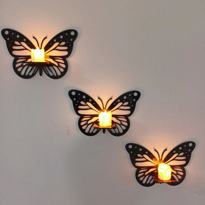 3 Pcs Wooden Butterfly Craft Set