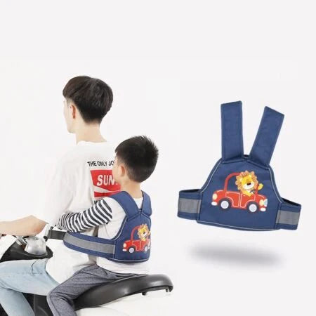 Safe Ride Child Bicycle Seat Harness System With Buckle