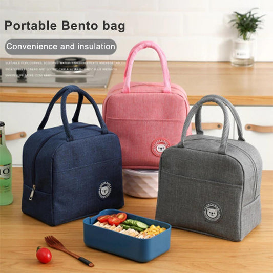 Imported Quality Portable Thermal Insulated Lunch Bag(Random Colour)