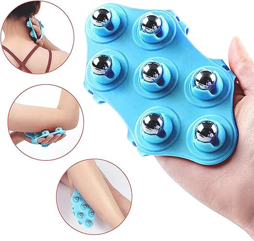 Silicone 7 Ball Rollerball Massage Glove