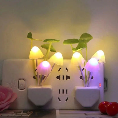 2Pcs Sensor LED Mushroom Night Light