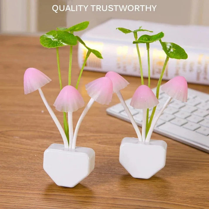 2Pcs Sensor LED Mushroom Night Light