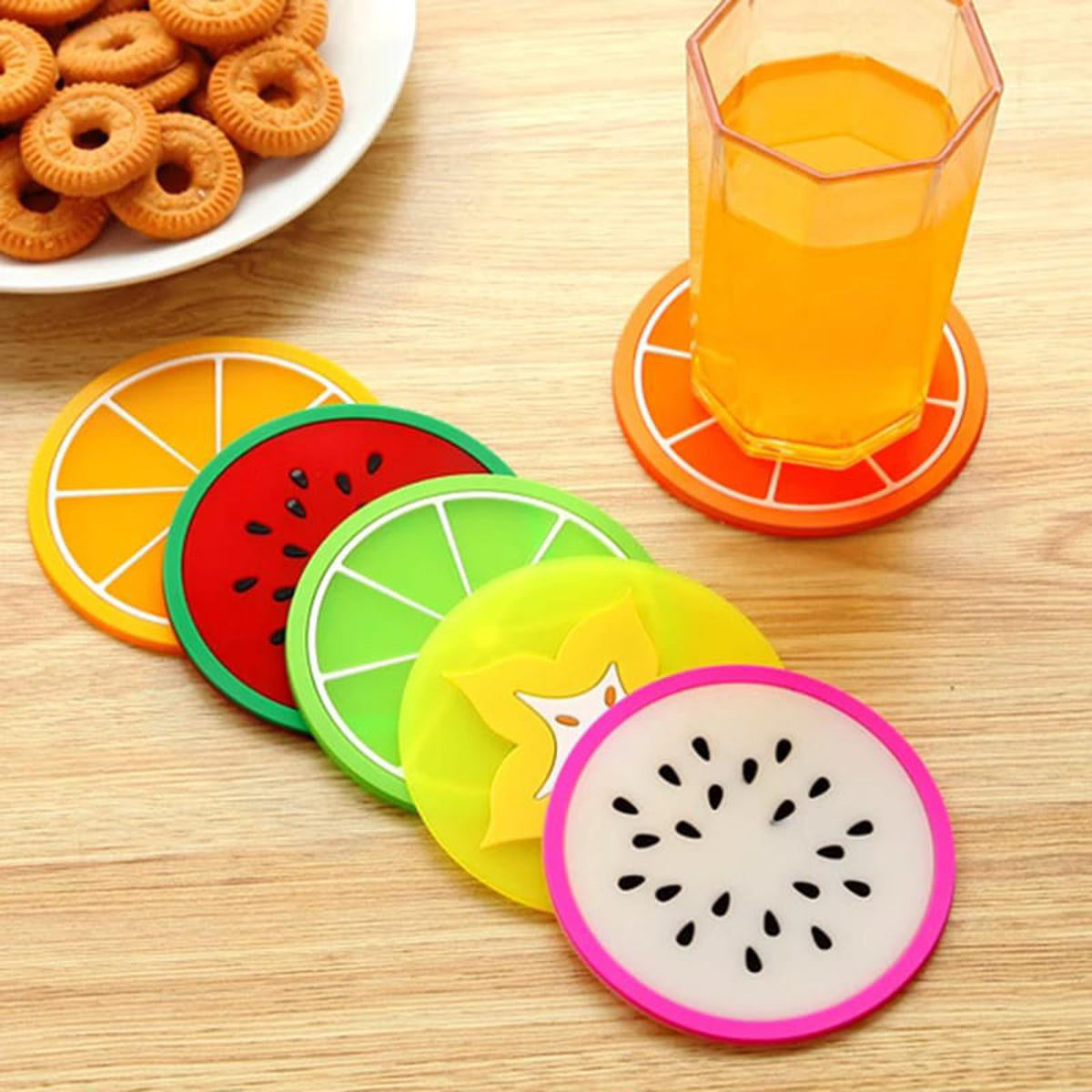 1 Pc Fruit Shape Silicone Cup Pad