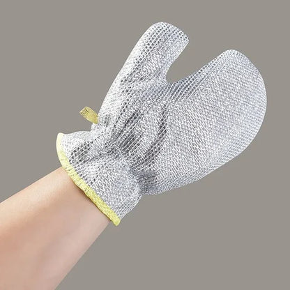 2 Pcs Reuseable Steel Wire Dishwashing Glove