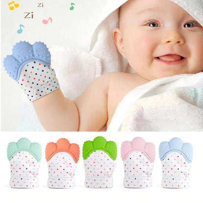 Baby Silicone Teething Mitten Glove