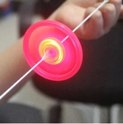 Creative Bracing Wire Luminous Toy Flywheel Flash Spinning