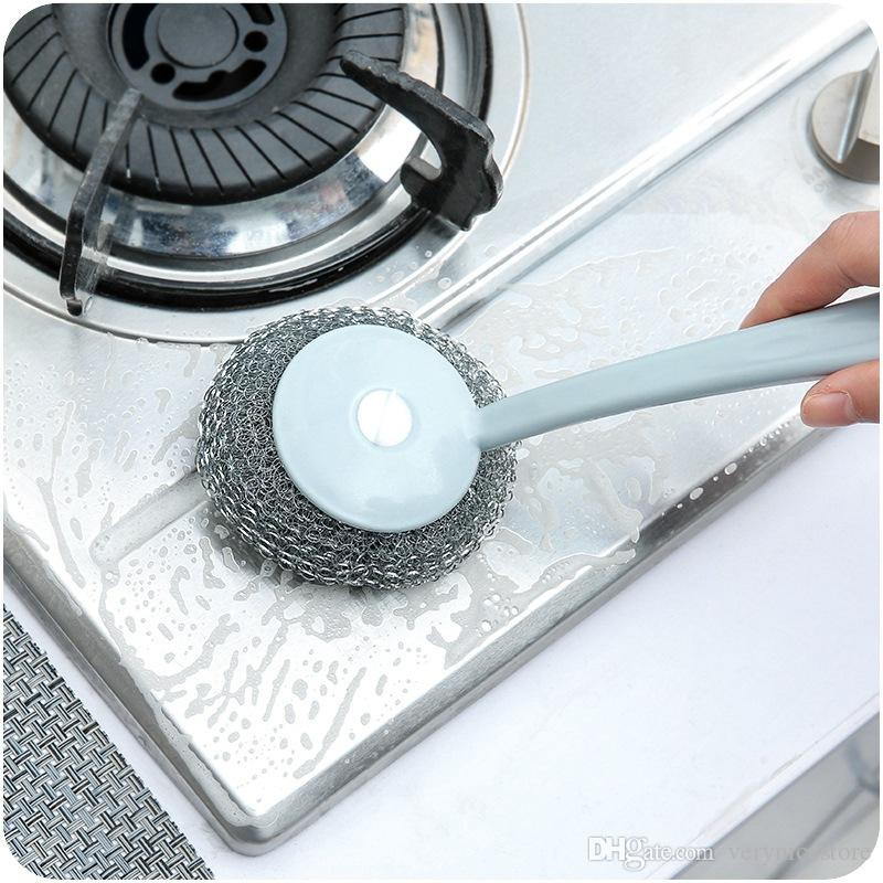 Long Handle Steel Wire Ball Brush