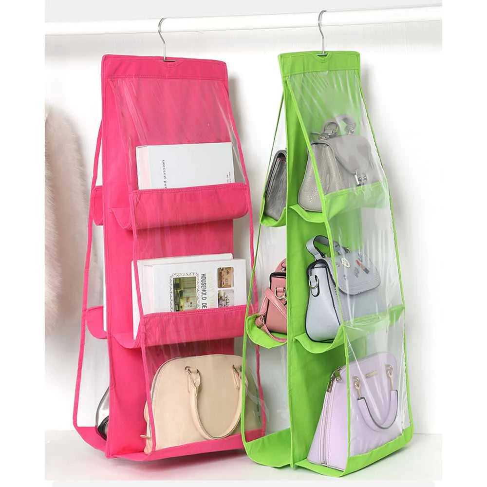 Buy Inditradition Hanging Purse Bags Organizer | Standing Storage Rack for  Handbags, Purse, Clutches, Hats (6 Pockets, with Hook, 90 cm) (Black) Online  at Best Prices in India - JioMart.