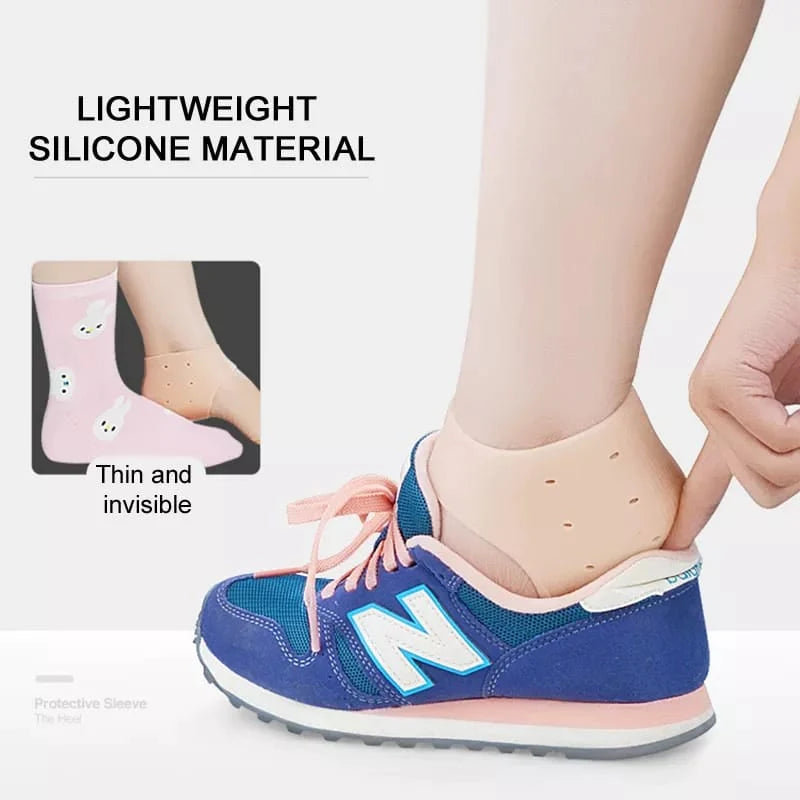 1Pair Silicone Moisturizing Heel Gel Feet Care Socks