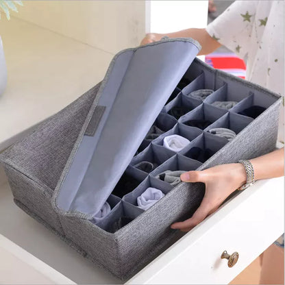 24-Grid Foldable Socks & Underwear Organizer